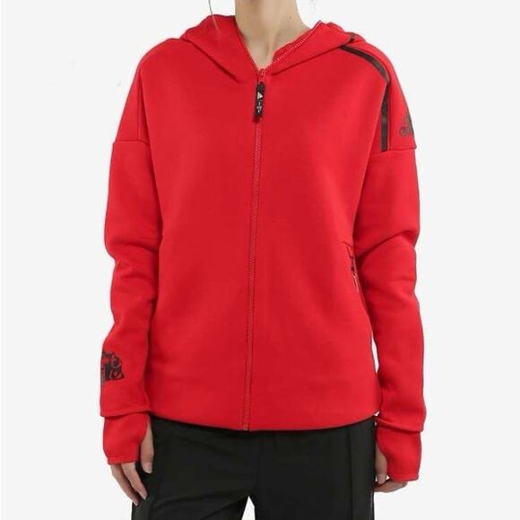Adidas x Ren Zhe Jacket Unisex Large Slim Fit Full Zip Hood Zipped Pocket - Picture 1 of 8